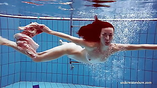 Martina jaw-dropping ginger-haired teenie ginormous bra-stuffers swimming